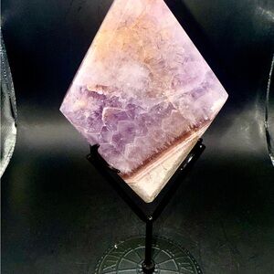 Chevron Amethyst Crystal on Astrology Stand